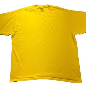 FOX Motocross T Shirt Adult Size XL Yellow USA Cotton No Print‎